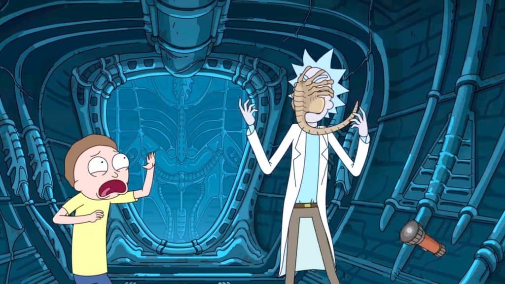 References in Rick and Morty - Facehuggers