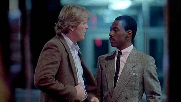 48 hrs - nick nolte and eddie murphy talk on the street - best buddy cop movies ever