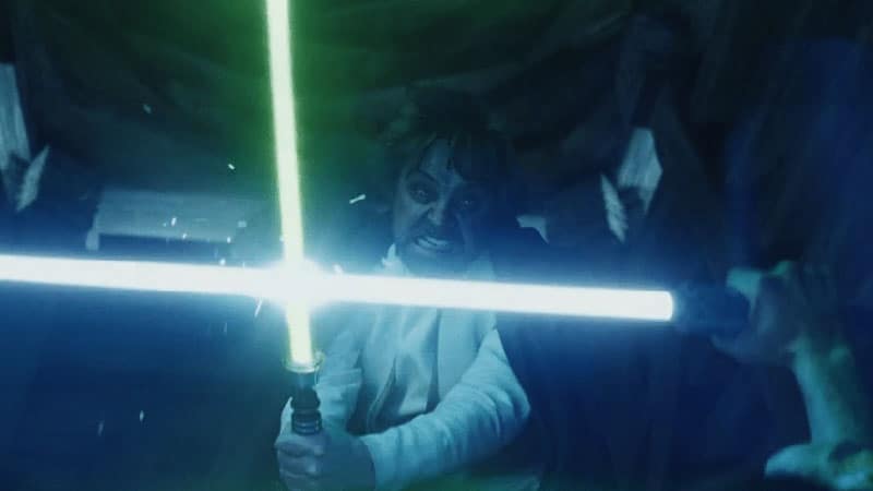 luke skywalker attacks ben solo