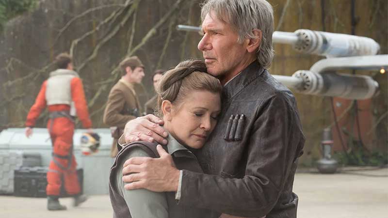 han solo and leia organa embrace, the parents of Ben Solo, and the article argues that Ben Solo deserved better