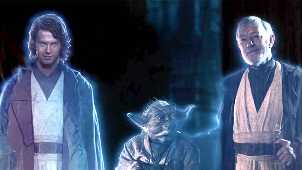 philosophy of the force is exhibited most in the force ghosts, depicting the metaphysical nature of the force