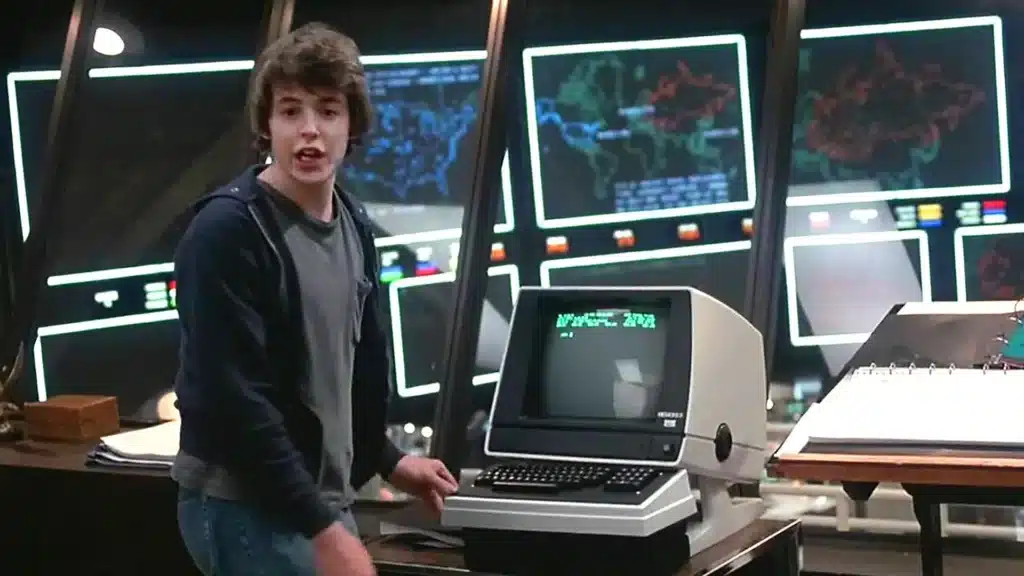 still image from WarGames with Matthew Broderick