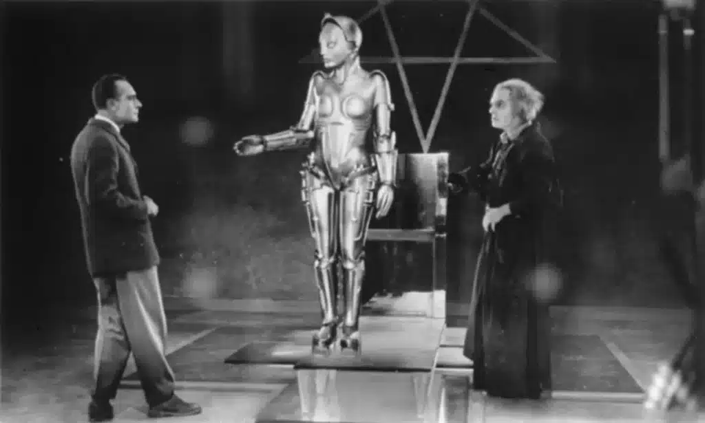 A still from Metropolis (1927)--possibly the first movie to wonder about AI doom or p(doom).